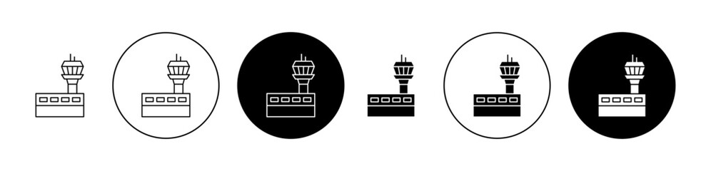 Flight Control tower icon. Design for web and mobile app. Vector illustration