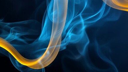 Poster - smoke in symphony: an abstract artwork where vibrant smoke forms elegant curves, creating a harmonio