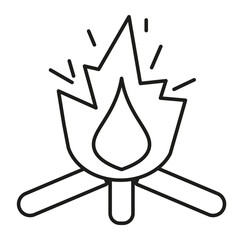 camp equipment with nature elements vector illustration