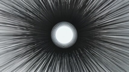 Poster - tunnel vision: capturing the essence of a tunnel, this photo showcases a geometric perspective of li