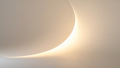 Poster - Illuminated curves minimalist setting abstract art soft environment wide viewpoint serene concept for visual harmony