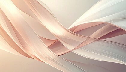 Poster - Dynamic flowing waves abstract art studio setting digital artwork soft color palette close-up view visual serenity
