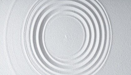 Poster - Creating ripple effects circular patterns in water indoor studio abstract photography minimalistic design top-down view visual art exploration