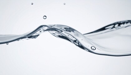 Poster - Fluid movement of water droplets abstract background high-resolution image minimalistic environment close-up view nature concept