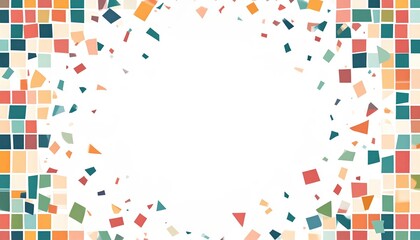 Poster - Colorful abstract mosaic pattern digital art vibrant design creative environment top-down view modern aesthetic