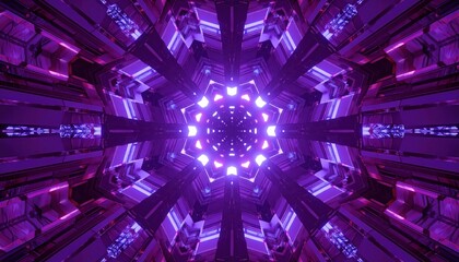 Poster - Exploring dynamic neon patterns virtual space abstract art digital realm frontal view visual innovation