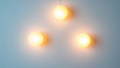 Poster - Illuminating light fixtures modern interior photography minimalist space eye-level view contemporary design