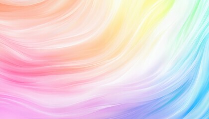 Aufkleber - Abstract Gradient Background with Pastel Rainbow Color Swirls Texture Art Design Backdrop and Smooth Light Effect