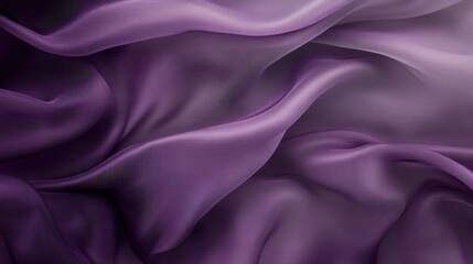 Poster - Abstract Purple Fabric Texture with Intricate Patterns and Smooth Waves in a Dark Moody Setting Elegant Decorative Backdrop