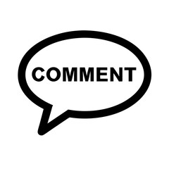 Poster - Comment icon, speech bubble, communication symbol, for website design