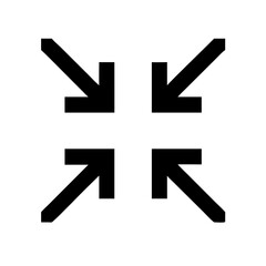 Poster - Minimalist black icon, depicting collapse and expand, for website design