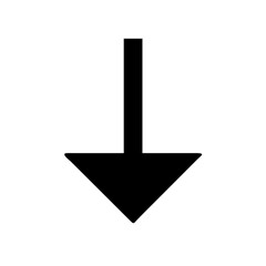 Poster - Simple black downward arrow icon, for websites and apps
