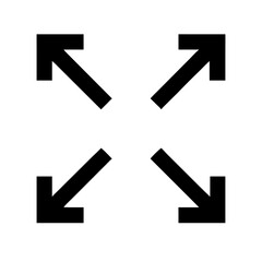 Poster - Expanding arrows icon, simple design, for websites and apps