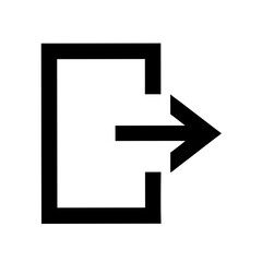 Aufkleber - Logout icon, simple design, for websites and apps