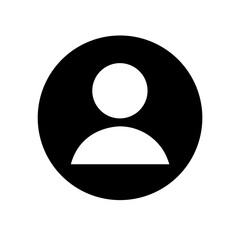 Aufkleber - Simple black profile icon, for websites and applications