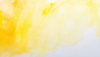 Poster - Yellow Watercolor Abstract Background with Subtle Gradient Wash Effect for Artistic Design and Creative Projects on White Paper Texture