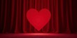 © Charlene - Crimson velvet stage drapes, cut-out heart shape , velvet, heart
