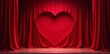 © Charlene - Crimson velvet stage drapes, cut-out heart shape , background, show, curtain
