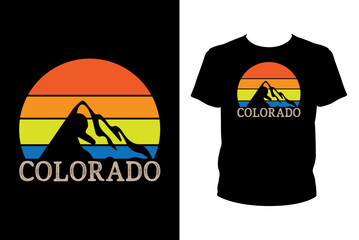 Poster - Colorado hiking vintage Quotes svg, Hiking Svg, t-shirt design for prints, Hiking t-shirt design cut file