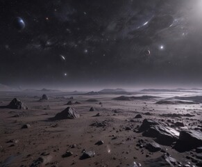 Wall Mural - vast, star-studded expanse; cosmic dust motes shimmer , galaxy, nebula