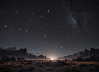Wall Mural - vast, dark night sky ablaze with countless twinkling stars , stars, dark matter, cosmos