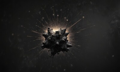 Wall Mural - sparkling star cluster in inky black background; vibrant cosmic dust , space, cosmic dust