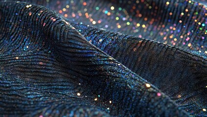 Poster - Abstract glitter background with bokeh in purple and blue