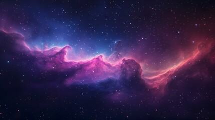 Poster - Cosmic nebulae tapestry of vibrant hues.