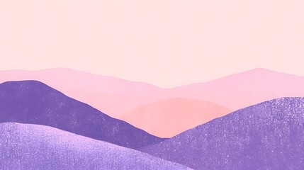 Poster - Abstract landscape illustration of a soft sunset.