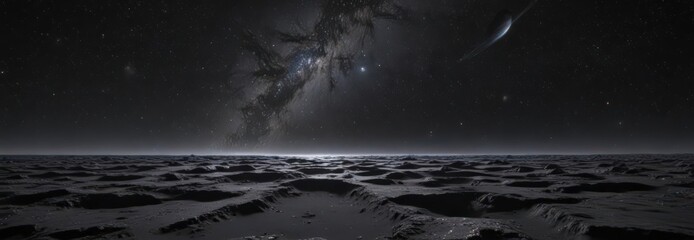 Wall Mural - infinite starfield, deep black canvas vast cosmic expanse , universe, nebula, milky way