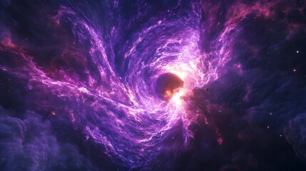 Poster - A vibrant cosmic vortex of swirling nebulae.
