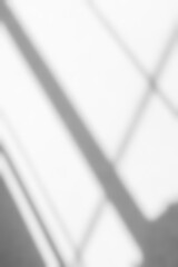 Leinwandbilder - Lignt and  Shadow silhouette overlay on white wall,Abstract window shadow with light diagonal effect,Element object for Spring Summer,Overlay on Mockup Product Presentation