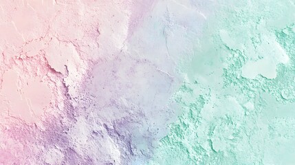 Poster - Pastel colored textured wall surface exhibiting cracked patterns.
