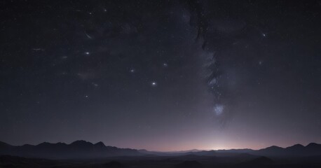 Wall Mural - dark velvet sky, myriads of distant stars shimmering , galaxy, picture