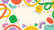 © TWINS DESIGN STUDIO - Kids and children background vector. Fun Childish hand drawn doodle design. Playful cartoon design for packaging design, wallpaper and print.