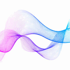 Poster - Abstract gradient wave background design showcasing modern flowing lines in blue and pink for contemporary projects