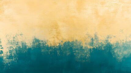 Poster - A textured surface transition of muted gold and teal hues.