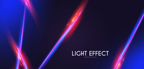 Wall Mural - Abstract motion light effect. Energy power design. Blue and gold, red light