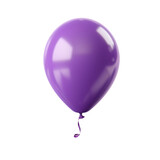 lila round helium balloon on transparent background