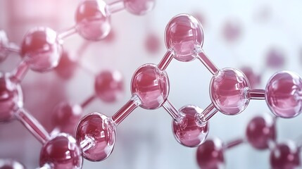 Poster - Detailed molecular structure with translucent spheres.
