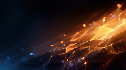 Fototapete - Abstract digital background with vibrant orange and blue light trails creating a dynamic effect
