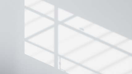 Poster - Abstract Shadow of a Window on a White Wall