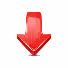 red arrow up line hand drawn on white isolated background vector icon
