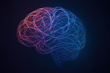 Poster - This innovative abstract visualization highlights the complexity strategy and growth through a dynamic neural network symbolizing business intelligence and idea development