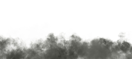 Poster - Dark combustion smoke effect isolate transparent backgrounds 3d rendering png