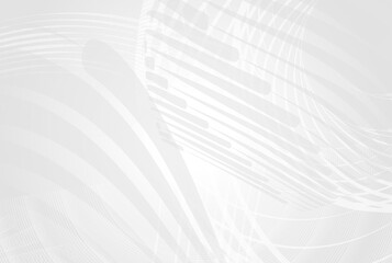 Poster - Elegant White Abstract Texture with Spirals and Lines — Great for Interior Prints, Stationery, or Product Packaging