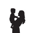 © Your Design Master - Mother and Baby Silhouette Vector