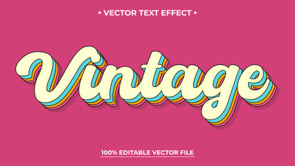 Poster - Vintage text effect with retro Vintage Style theme