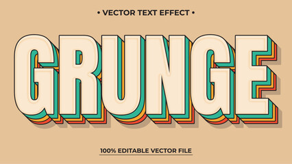 Poster - Grunge text effect with retro Vintage Style theme