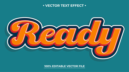 Poster - Ready Retro vintage editable text effect